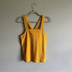 Madewell Yellow Boxy Tank Top Small